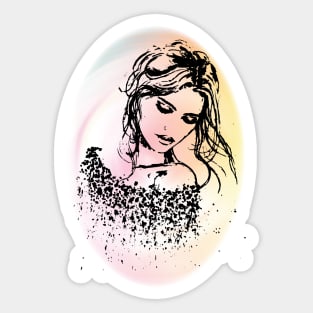 Faded Women Sticker